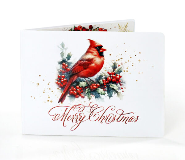 Cardinal-Bird-With-Poinsettia-3D-Greeting-Card-11