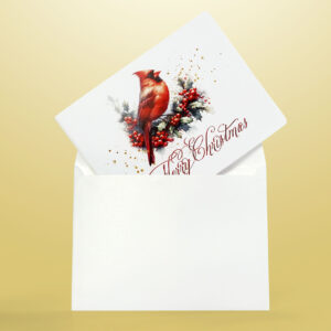 Cardinal-Bird-With-Poinsettia-3D-Greeting-Card-12