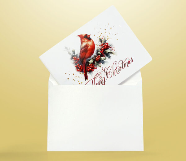 Cardinal-Bird-With-Poinsettia-3D-Greeting-Card-12