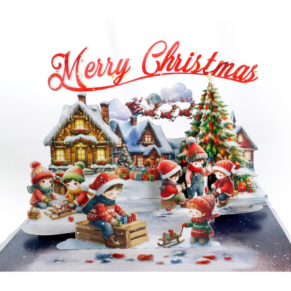 Children-Xmas-Christmas-Santa-Claus-3D-Popup-Card-01