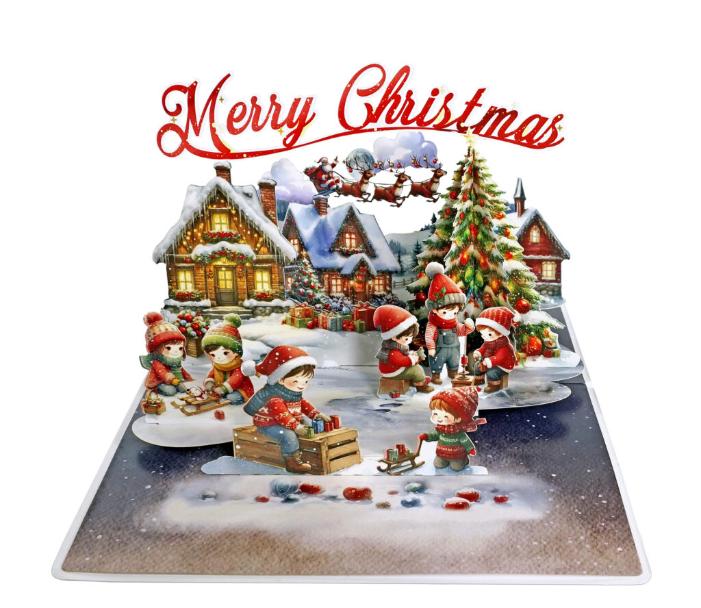 Children-Xmas-Christmas-Santa-Claus-3D-Popup-Card-02