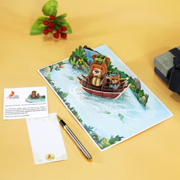 Happy-Father-Day-greeting-card-Bear-Fishing-3D-pop-up-07