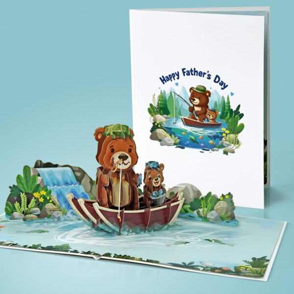 Happy-Father-Day-greeting-card-Bear-Fishing-3D-pop-up-08