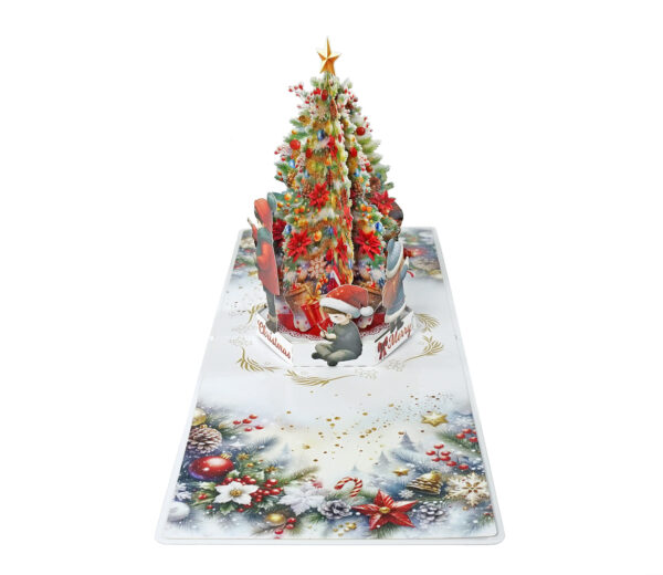 Pine-Tree-Children-Merry-Christmas-3D-Greeting-Card-02