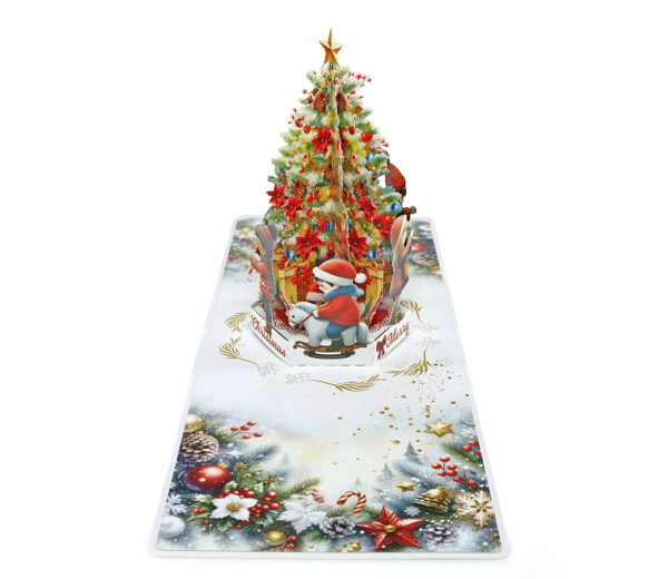 Pine-Tree-Children-Merry-Christmas-3D-Greeting-Card-03