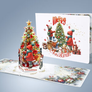 Pine-Tree-Children-Merry-Christmas-3D-Greeting-Card-07