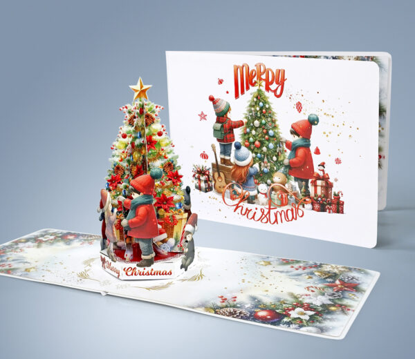 Pine-Tree-Children-Merry-Christmas-3D-Greeting-Card-07