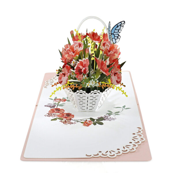 Pink-carnations-basket-3D-popup-card-03