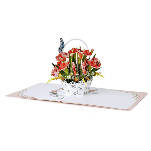 Pink-carnations-basket-3D-popup-card-04