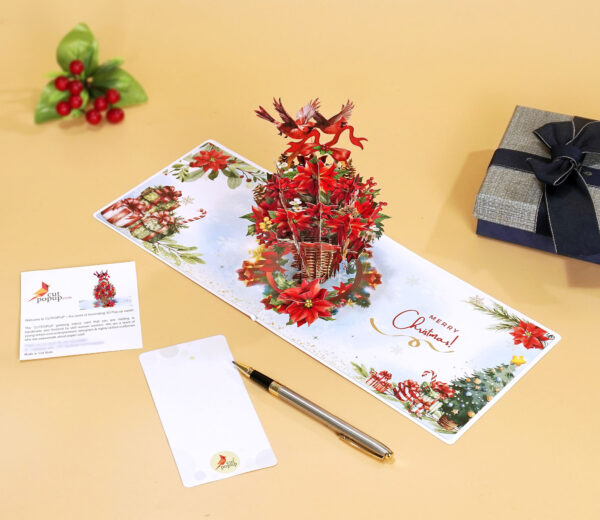 Poinsettia-Basket-Flower-3D-popup-Greeting-Card-08