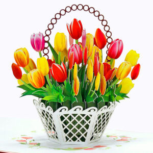 Yellow-and-red-tulip-3D-Popup-basket-paper-01