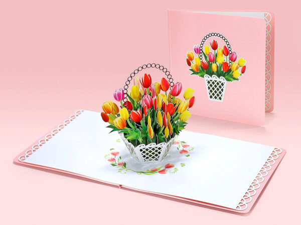 Yellow-and-red-tulip-3D-Popup-basket-paper-04