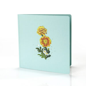 Yellow-marigold-flowers-basket-3D-paper-10