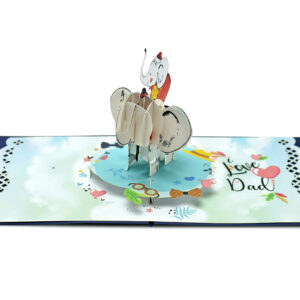 Happy-Father-Day-with-boy-Elephant-3D-greeting-card-05