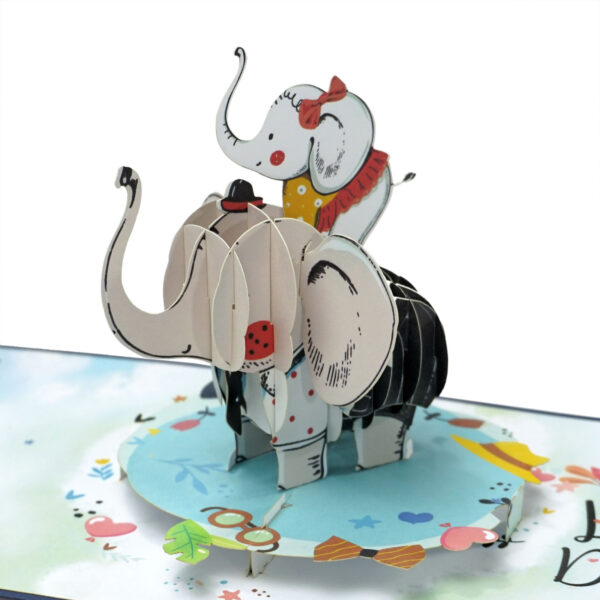 Happy-Father-Day-with-girl-Elephant-3D-greeting-card-03