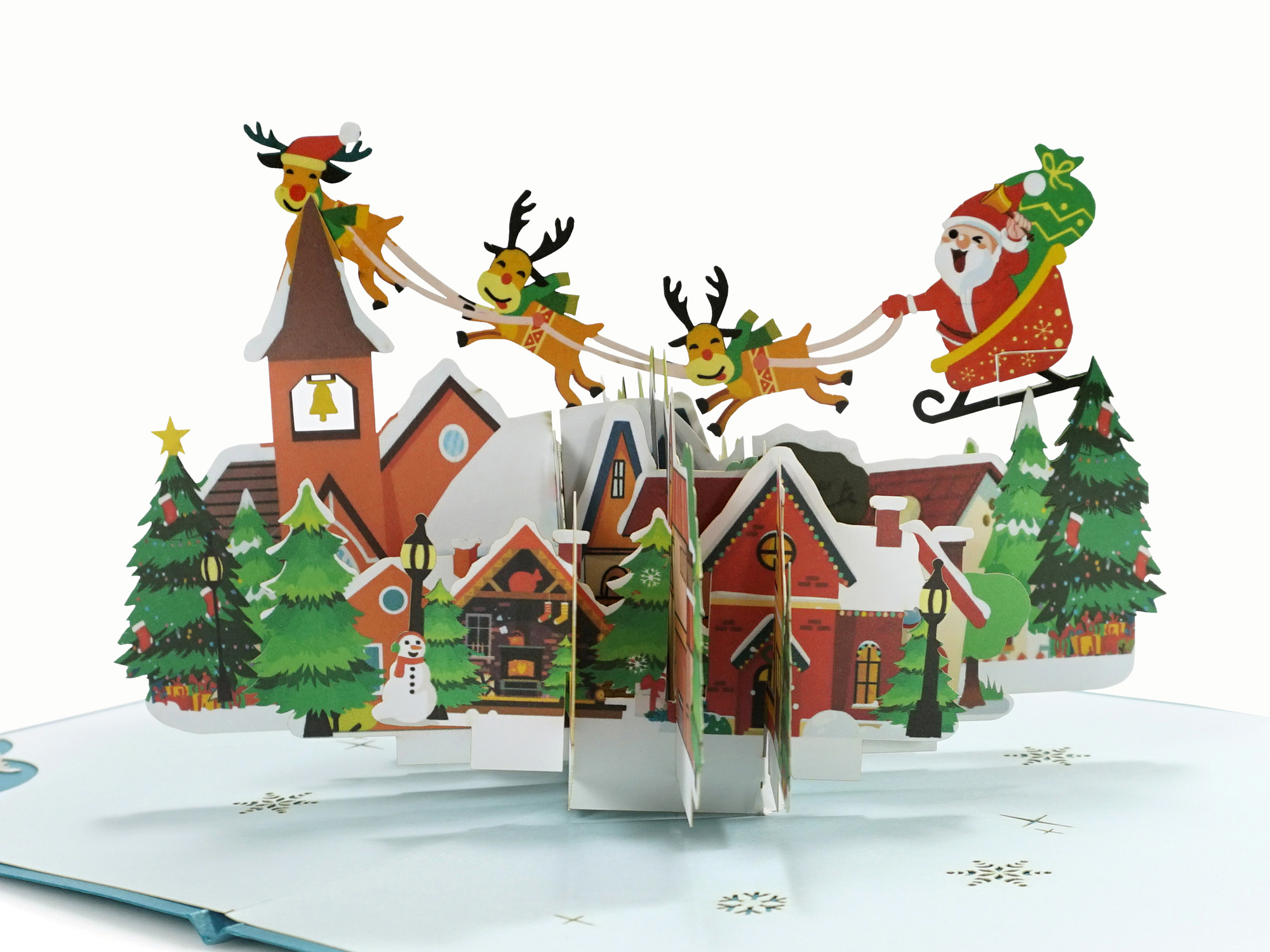 Santa-sleigh-and-reindeer-Christmas-3D-Card-01