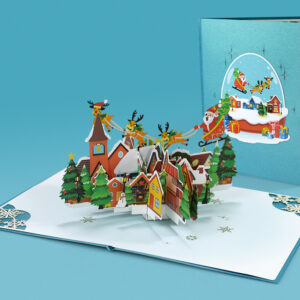 Santa-sleigh-and-reindeer-Christmas-3D-Card-07