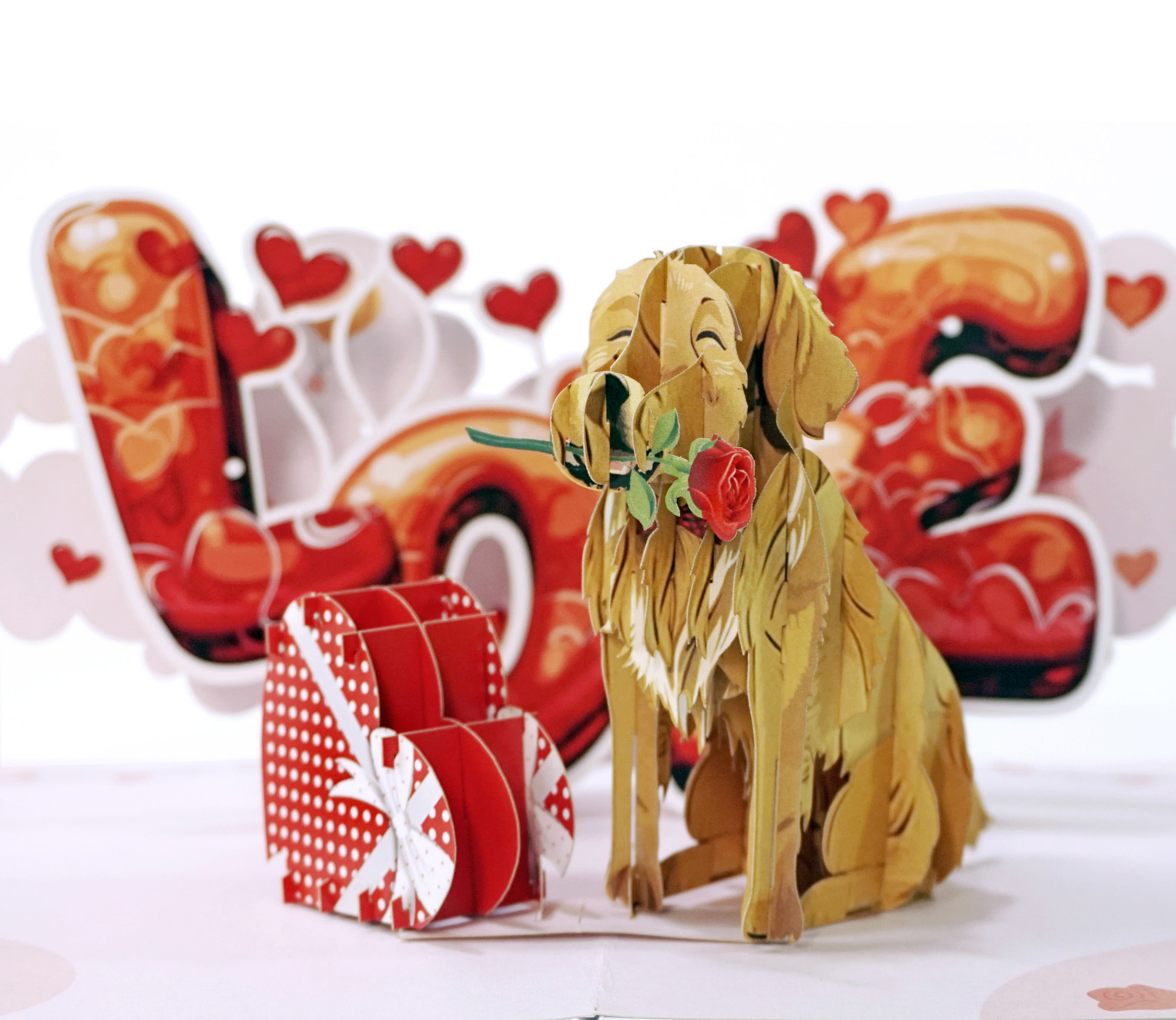 Love-you-popup-up-3D-card-with-Golden-Dog-02