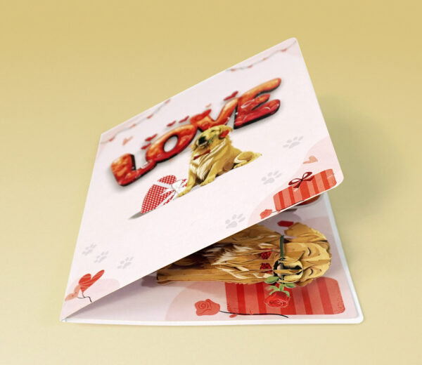 Love-you-popup-up-3D-card-with-Golden-Dog-11