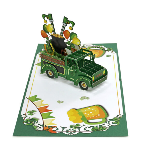 Happy-Patricks-day-with-Car-3D-popup-Greeting-Card-02