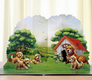 Father-Dog-with-his-son-3D-Pop-Up-Card-01