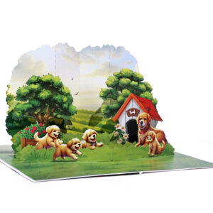 Father-Dog-with-his-son-3D-Pop-Up-Card-02