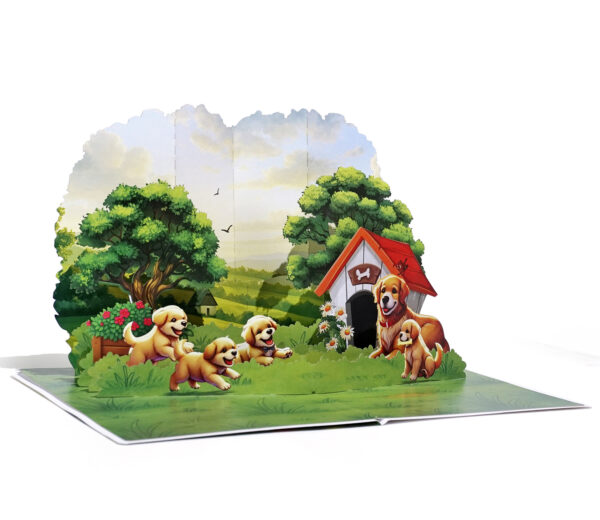 Father-Dog-with-his-son-3D-Pop-Up-Card-02