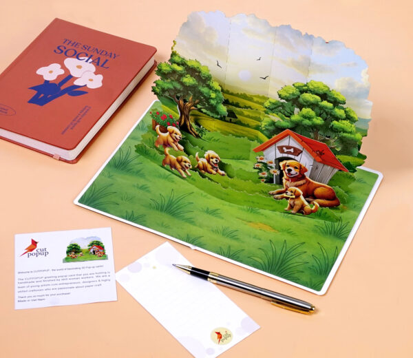 Father-Dog-with-his-son-3D-Pop-Up-Card-09