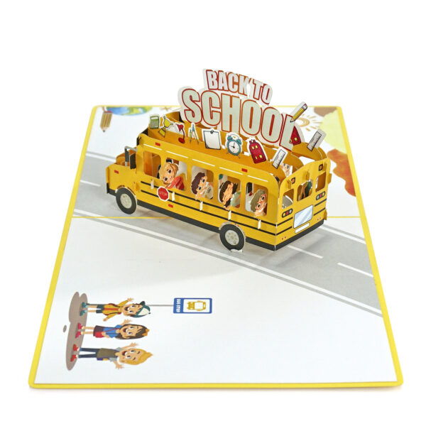 Alternative view of 3D Back to School Bus Pop-Up Card
