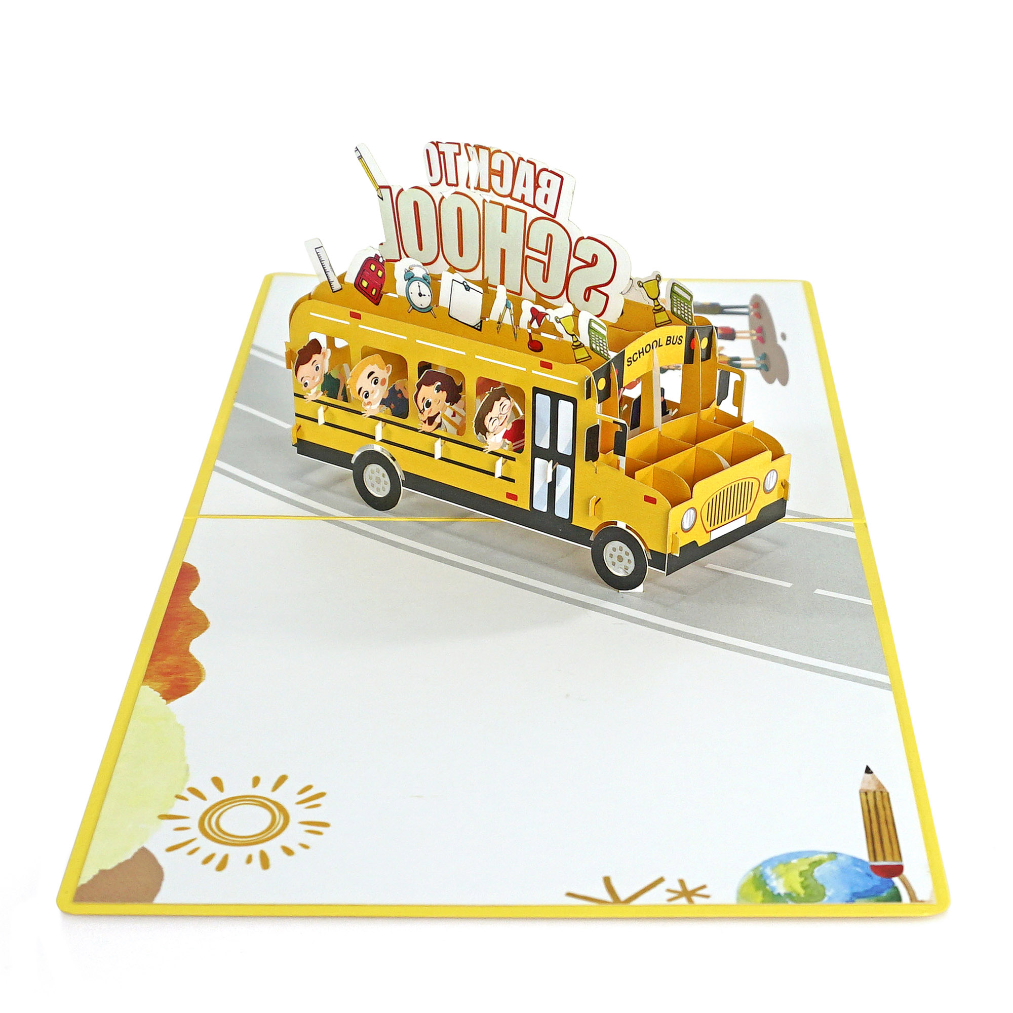 3D Back to School Bus Pop-Up Card - Image 8