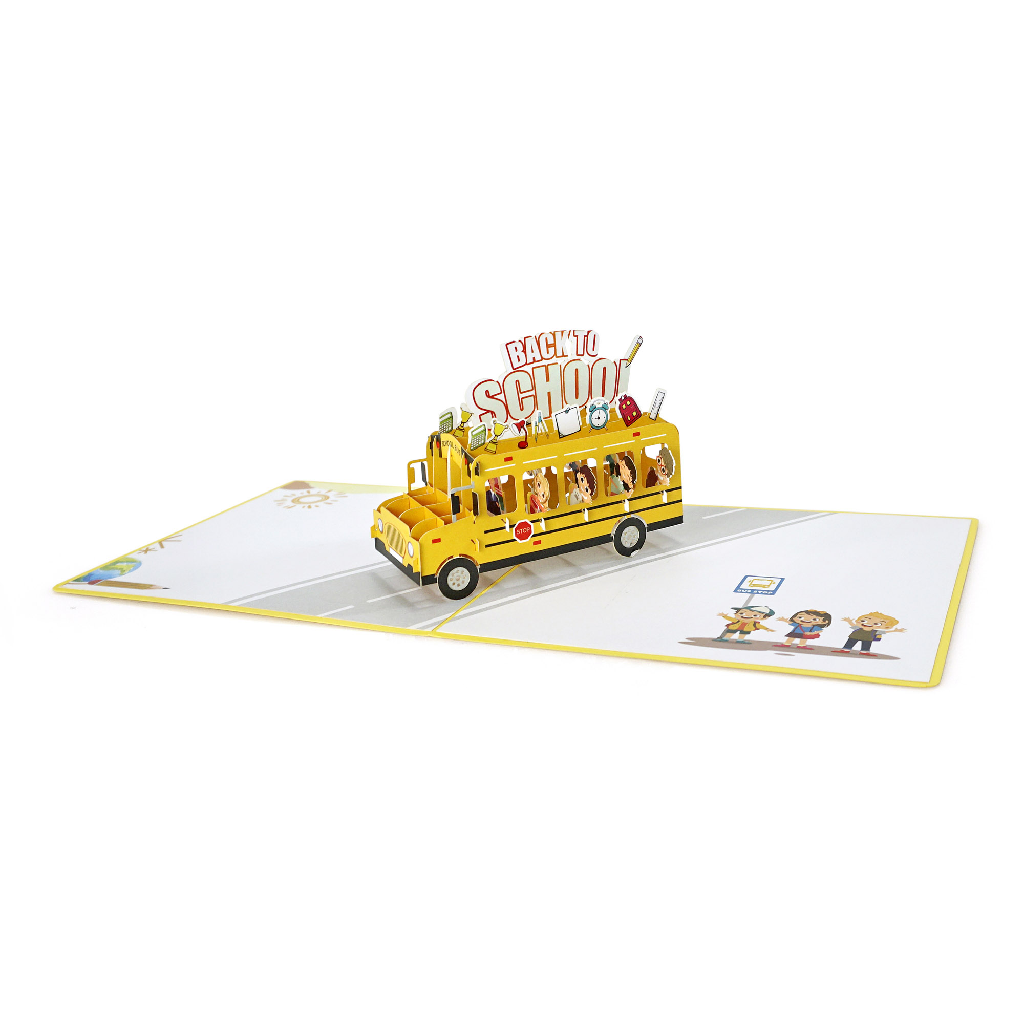 3D Back to School Bus Pop-Up Card - Image 5