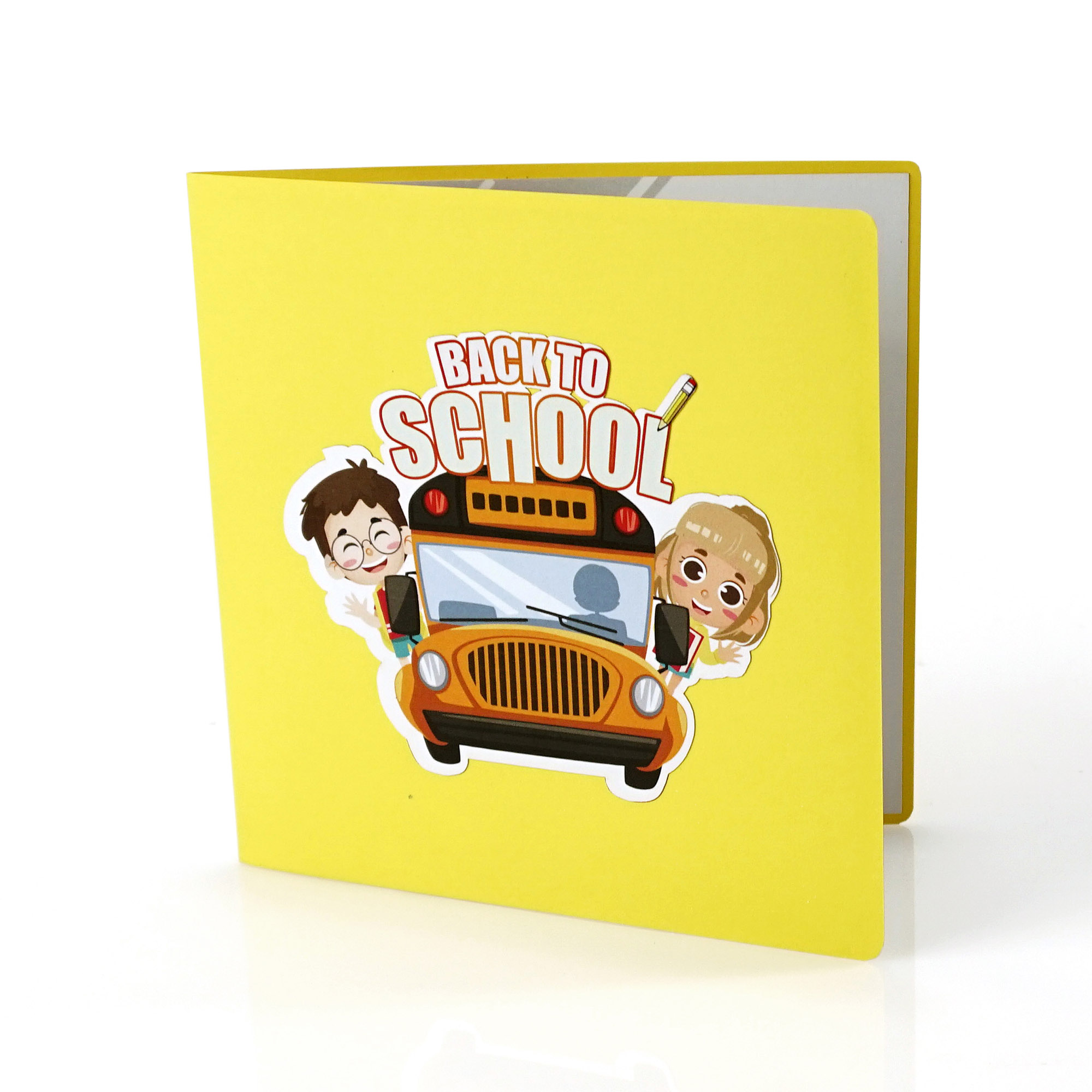 3D Back to School Bus Pop-Up Card - Image 3