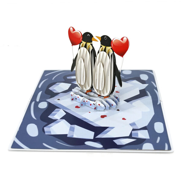 Alternative view of 3D Penguin Love Pop-Up Card
