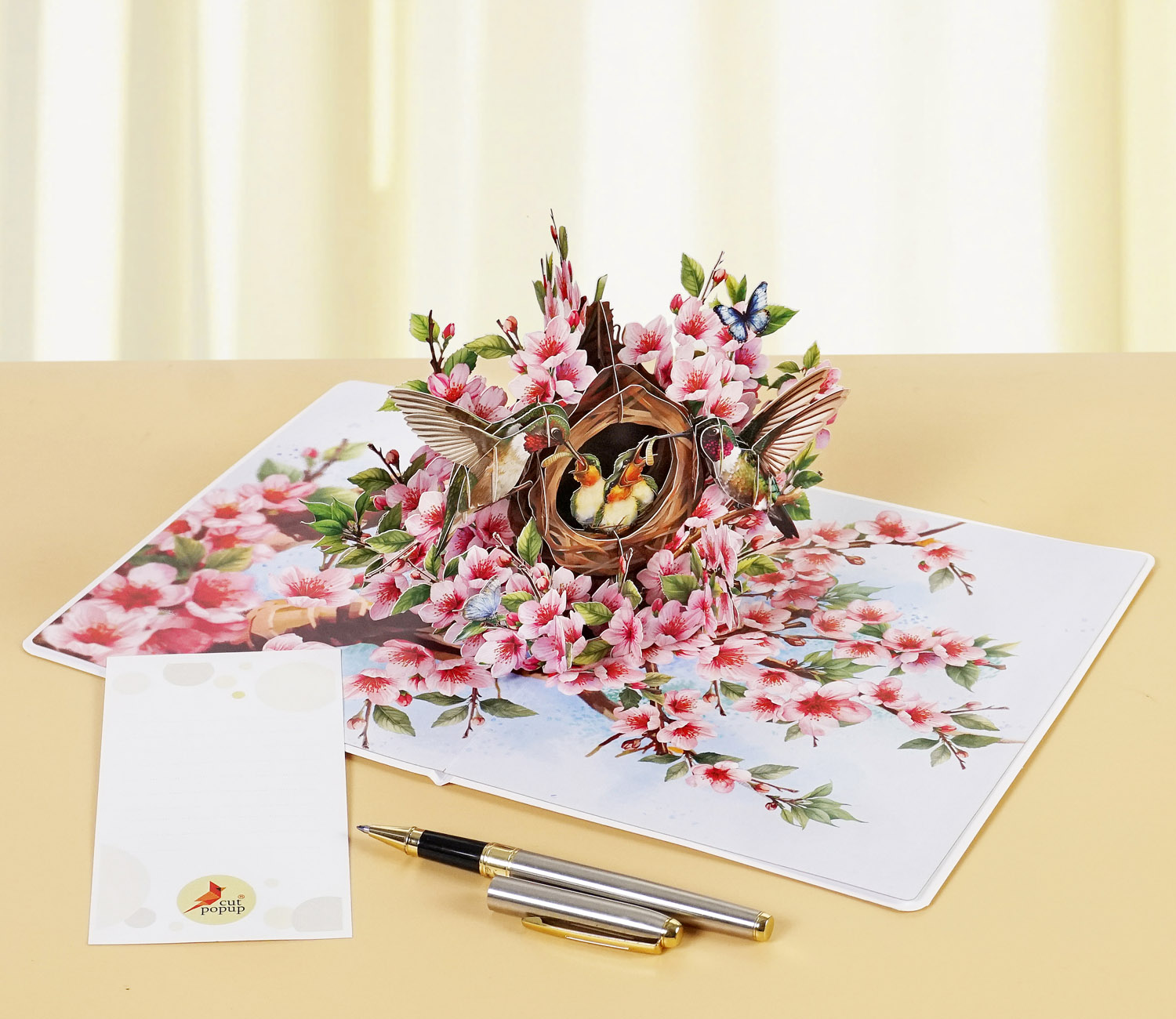3D Pop-Up-Hummingbird -Nest-Card-08