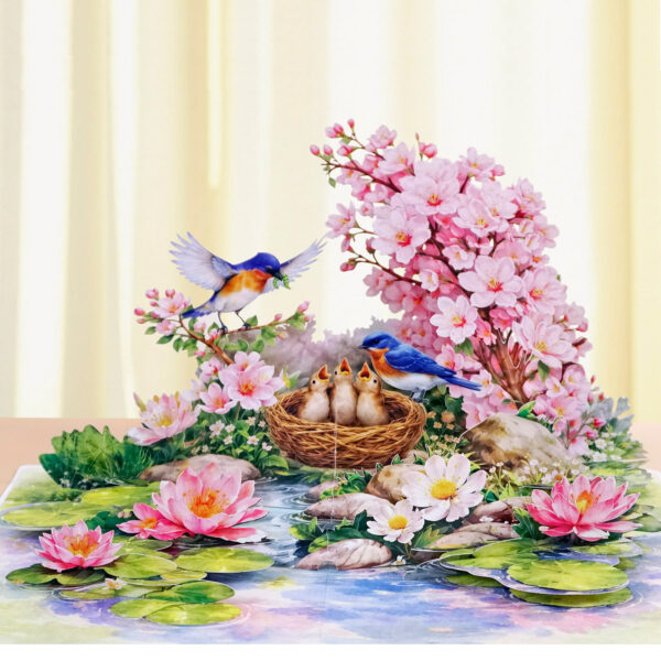 3D Pop-Up greeting Card Full of Love and Hope Scene