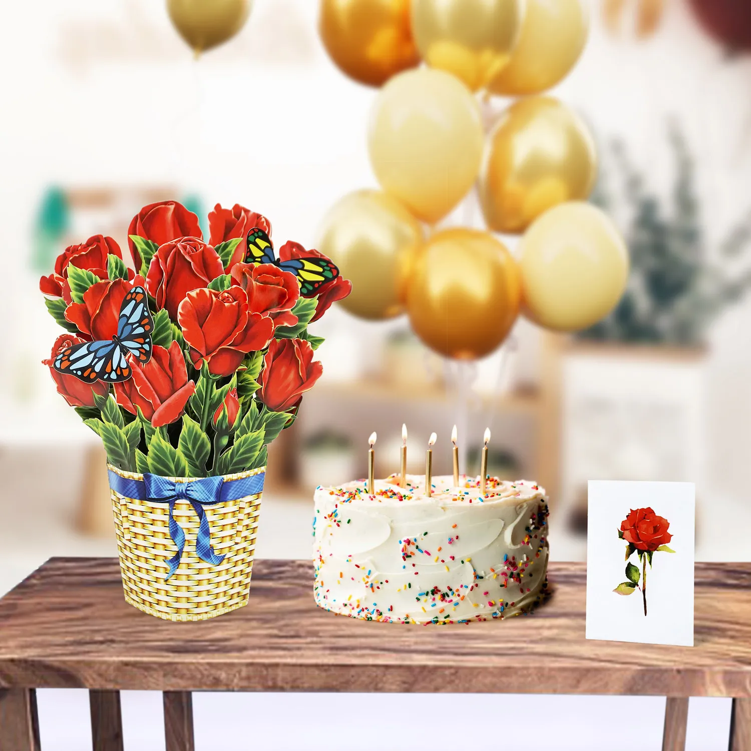 Bouquet Flower Set Autumn Valentine - handcrafted in 3D pop-up Cut - Image 6