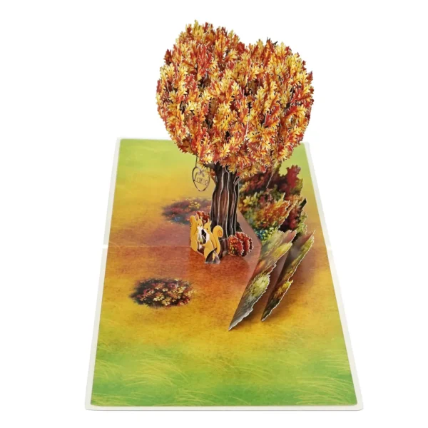 Alternative view of Autumn Love 3D Tree Heart Anniversary Popup Card For Valentine's Day