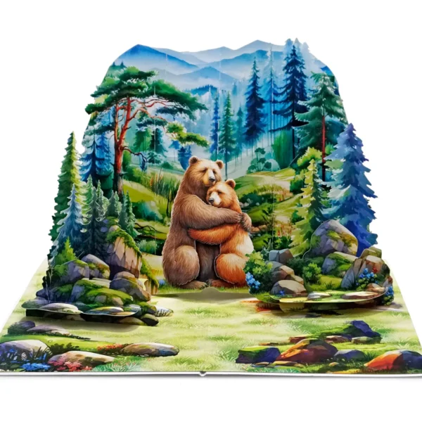 Bear greeting cards 3D pop up Lovely for him or her