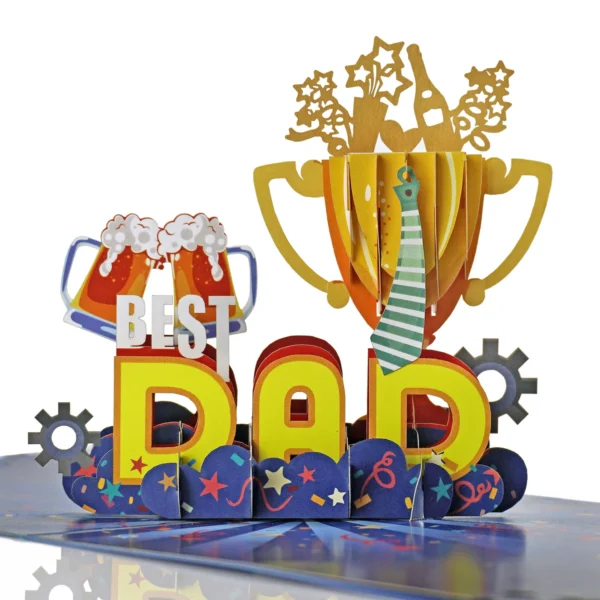 Best Dad 3D Greeting Card for Him