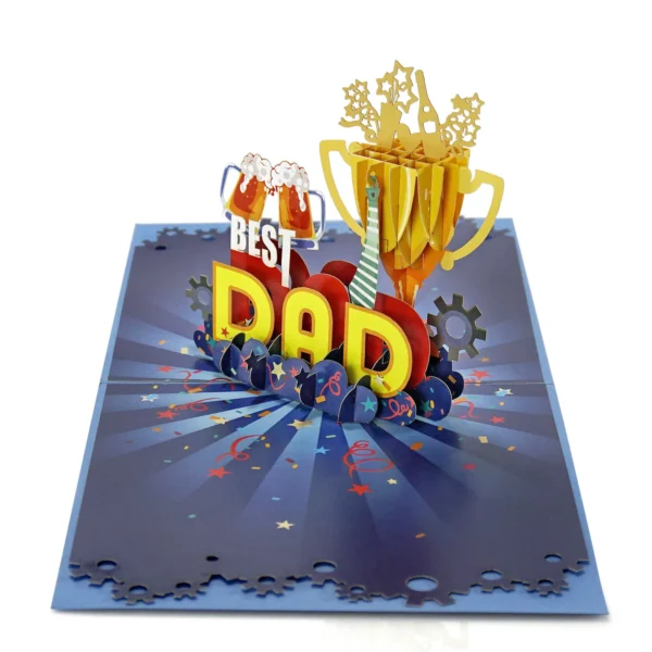 Alternative view of Best Dad 3D Greeting Card for Him