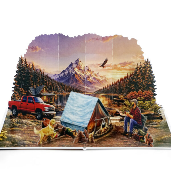 Alternative view of Celebrate Father's Day with Camping-3D-Pop-Up Greeting Card