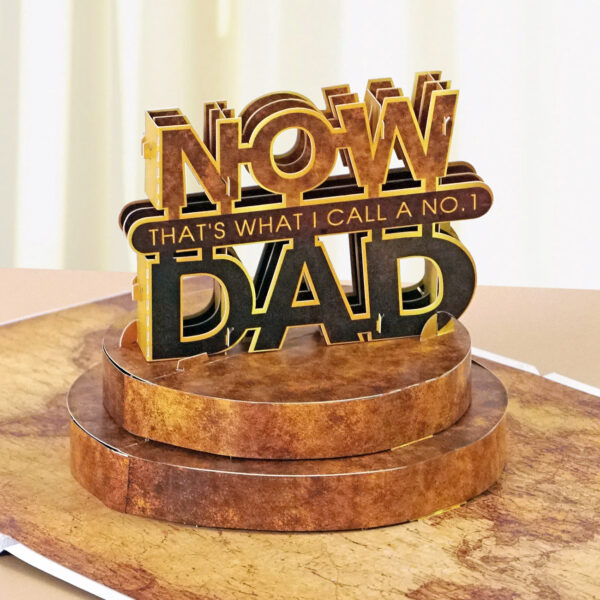 Alternative view of Dad Number One 3D Pop-Up Card