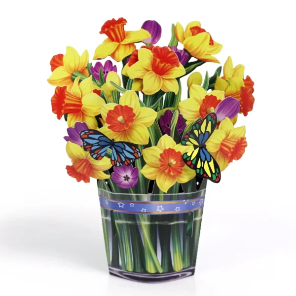 Alternative view of Daffodil Paper Flower 3D Popup Cut Handmade (Medium Size)
