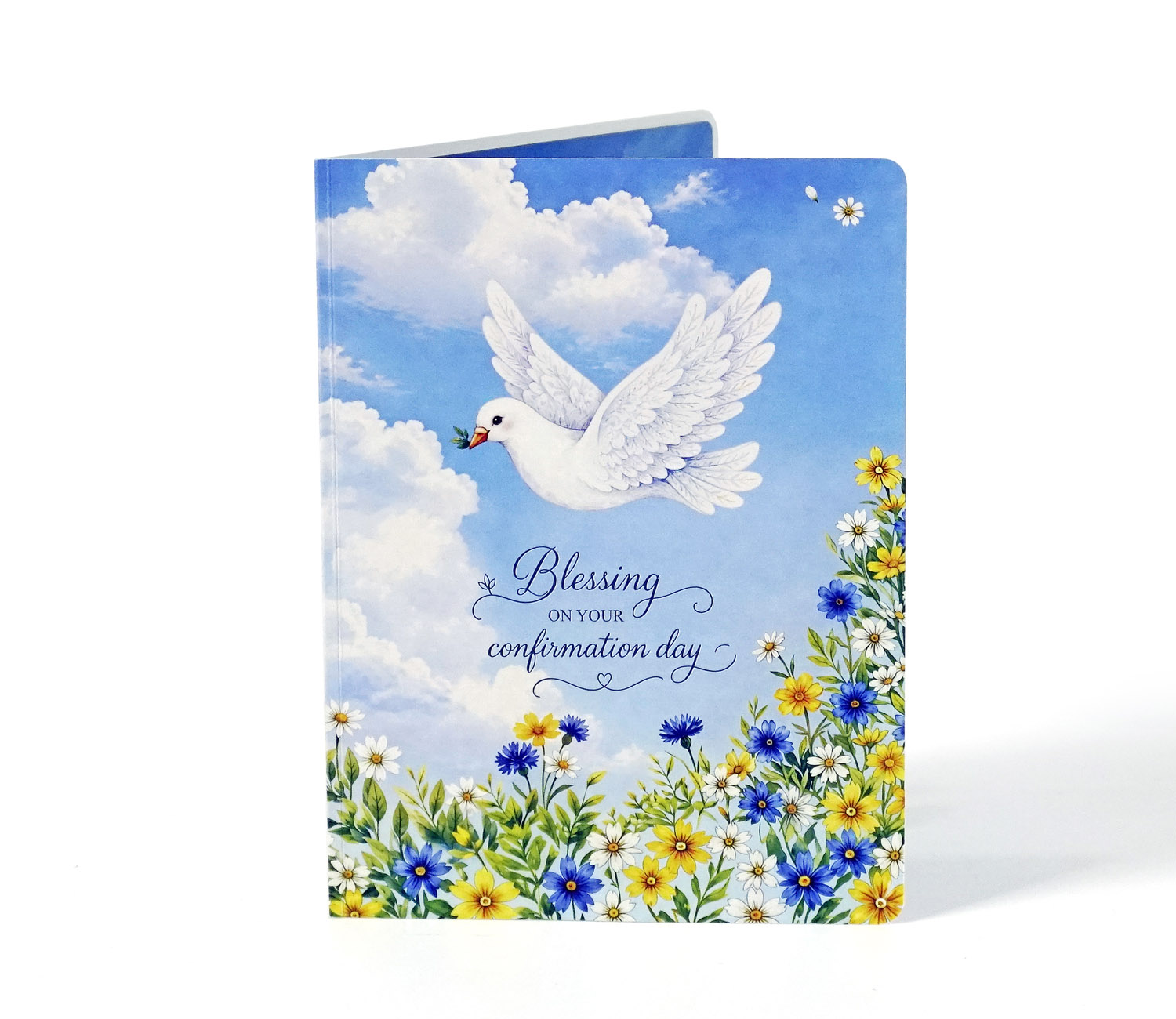 3D Dove & Cross Pop-Up Card for a newborn boy - Image 5