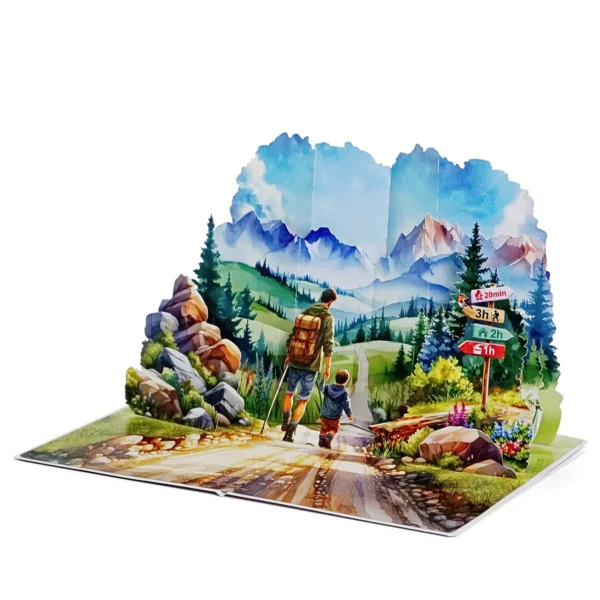 Father-and-Son-3D-greeting-card-walking-together-02