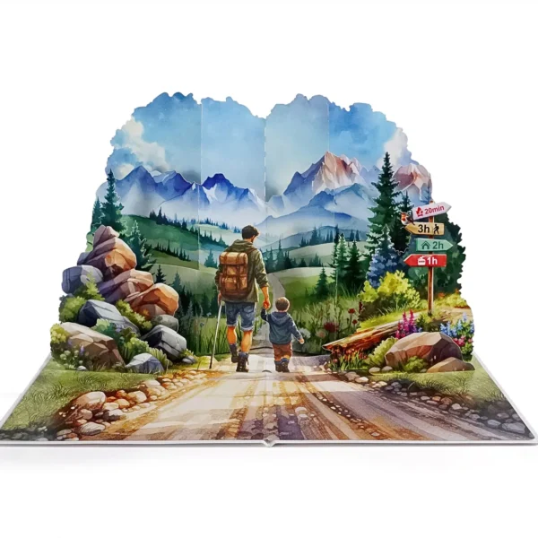 Father-and-Son-3D-greeting-card-walking-together-05