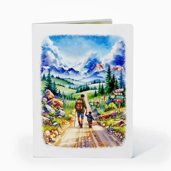 Father-and-Son-3D-greeting-card-walking-together-07