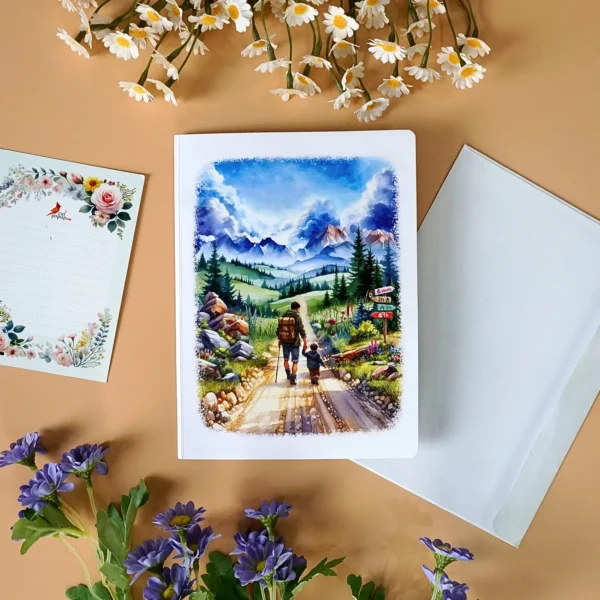 Father-and-Son-3D-greeting-card-walking-together-11