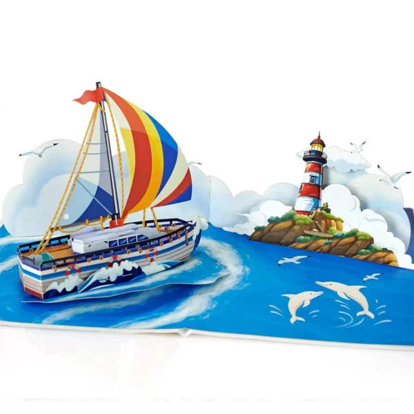 Father's Day Gift Ideas With Sailboat 3D Popup Greeting for Him