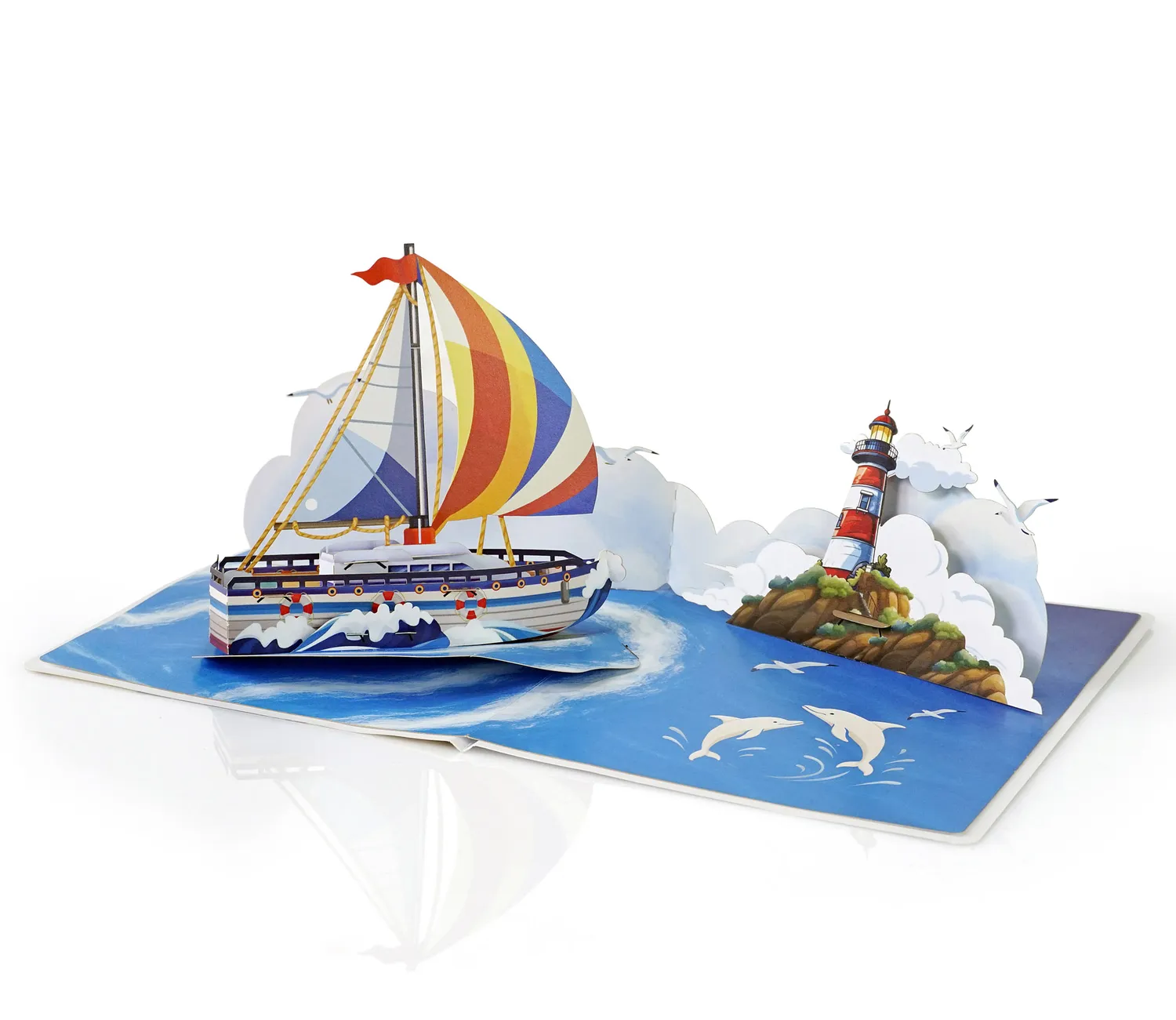 Father's Day Gift Ideas With Sailboat 3D Popup Greeting for Him - Image 6